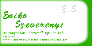 eniko szeverenyi business card